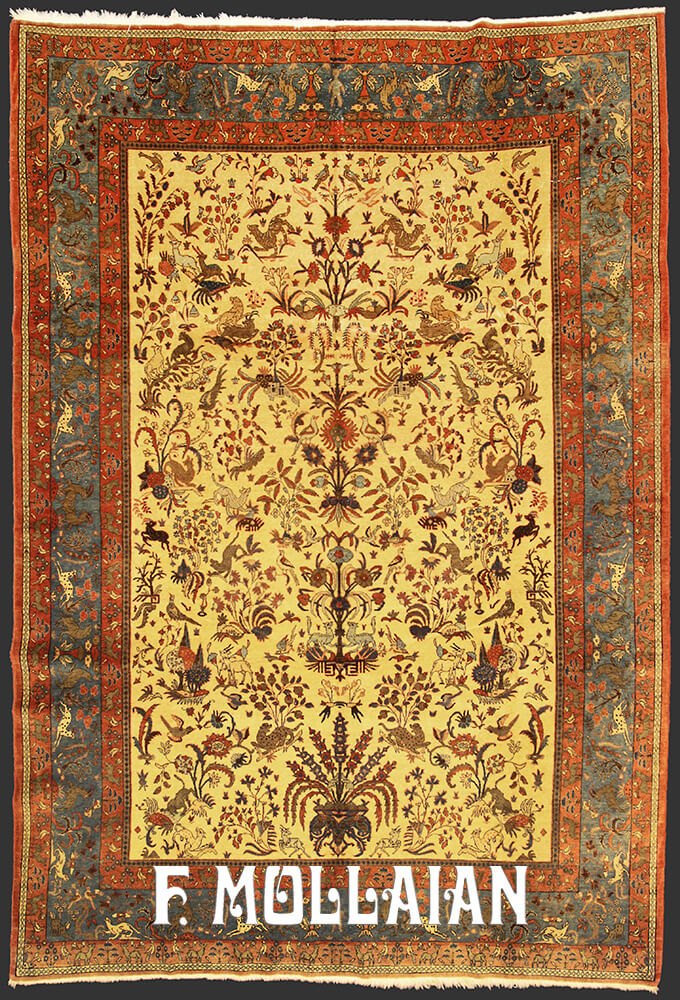 Tapis Persan Semi-Antique Qum Old n°:60903231